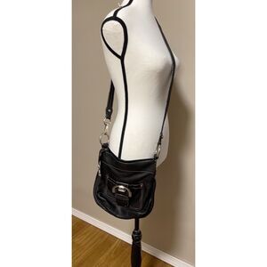 B. Makowsky black pebbled leather crossbody